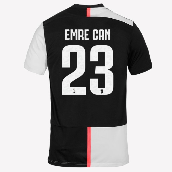 Camiseta Juventus NO.23 Emre Can Primera equipación 2019-2020 Blanco Negro